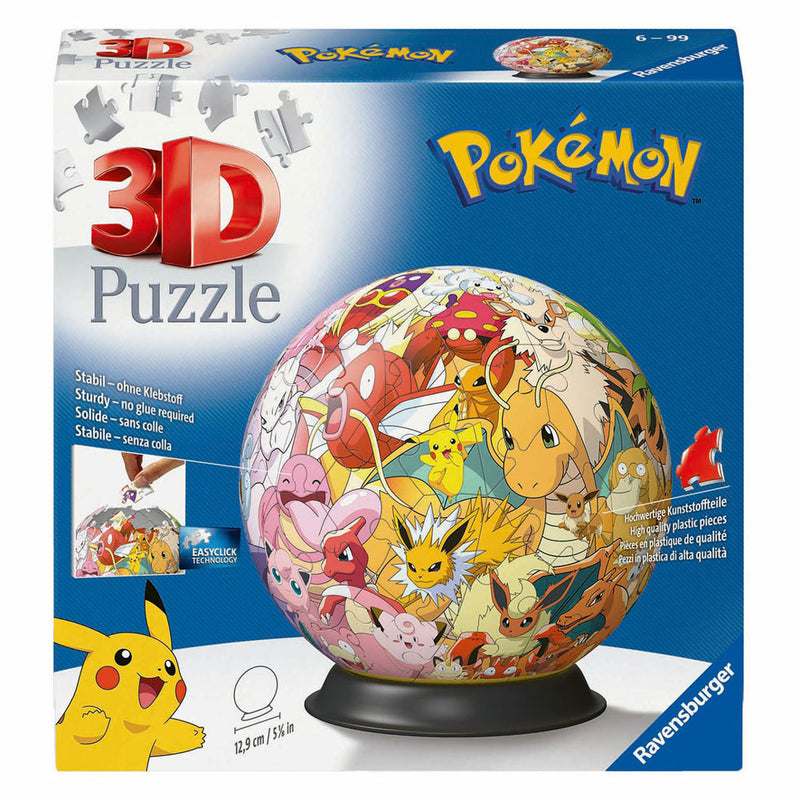 3D Puzzelbal Pokémon Karakters, 54st.
