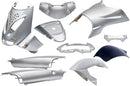 Plaatset 11-delig Edge voor Aprilia SR van bouwjaar 1997 tot 2004 - zilver metallic