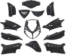 Plaatset 13-delig Edge voor Peugeot Speedfight 2 - mat zwart