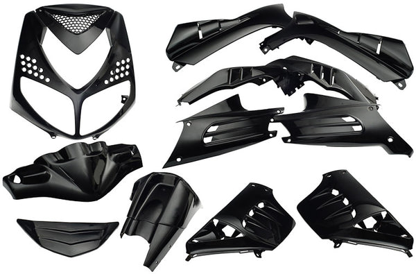 Plaatset 13-delig Edge voor Peugeot Speedfight 2 - metallic zwart