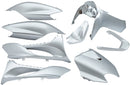 Plaatset 9-delig Edge voor Yamaha Jog R/ MBK Machg - metallic zilver