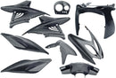 Plaatset 9-delig Edge voor Yamaha Aerox tot bouwjaar 2014 - carbon look