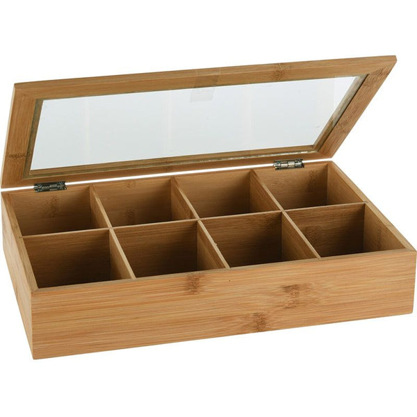 Theedoes Bamboe 8 vaks 32x20x6,5cm