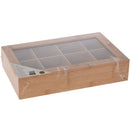 Theedoes Bamboe 8 vaks 32x20x6,5cm