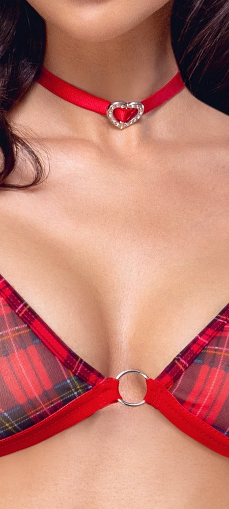 Bra Set Plaid M
