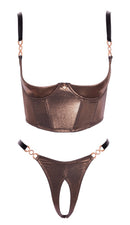 Shelf Bra Set brownish S