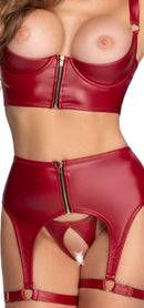 Shelf Bra Set red 80B/M