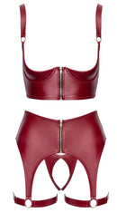 Shelf Bra Set red 80B/M