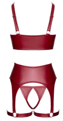 Shelf Bra Set red 85B/L