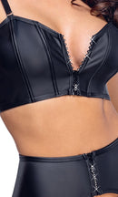 Top Set rhinestone zip M