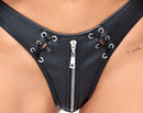 Imitation Leather Top & ThongS