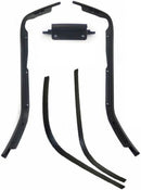 Sierstripset beenschild en treeplank Vespa Primavera, Sprint 5 delig zwart metallic