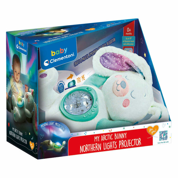 Clementoni Baby Knuffel Konijn Noorderlicht + Licht en Geluid