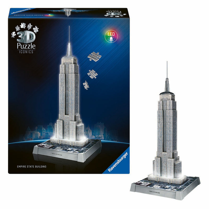 Ravensburger 3D Puzzel Iconics Empire State Building - Met Licht - 241st.