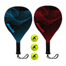 Padelset Racket met 3 Ballen - Rood