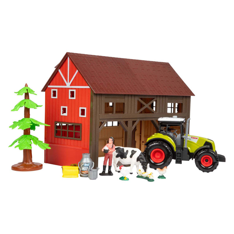 Ackers Ville Boerderij met Tractor Licht en Geluid Speelset, 12dlg.