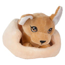 Knuffel Pluche Hond in Mand - 11cm