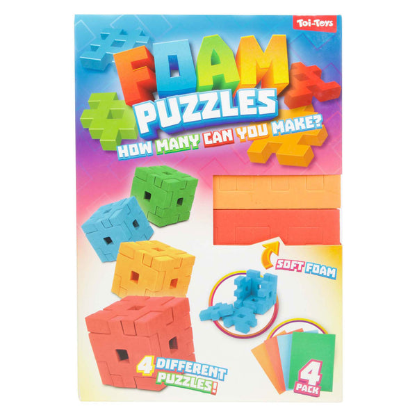 3D Puzzels Foam Cube, 4st.