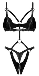 Obsessive - Dame Control Kruisloze Teddy - Zwart