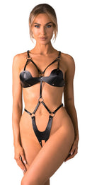 Obsessive - Dame Control Kruisloze Teddy - Zwart