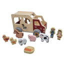 Houten Vormenauto Boerderijdieren