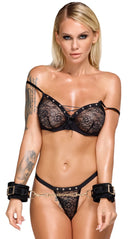 BK Handcuffs Velvet black