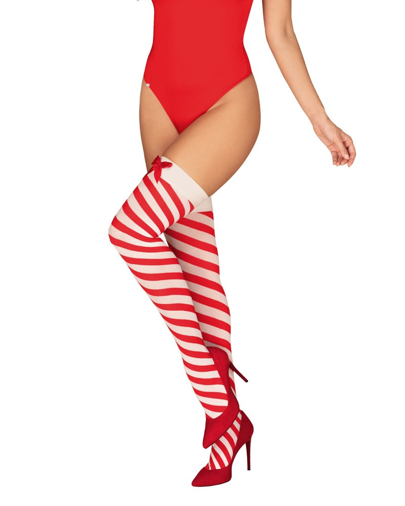 Kissmas Gestreepte Kerst Kousen