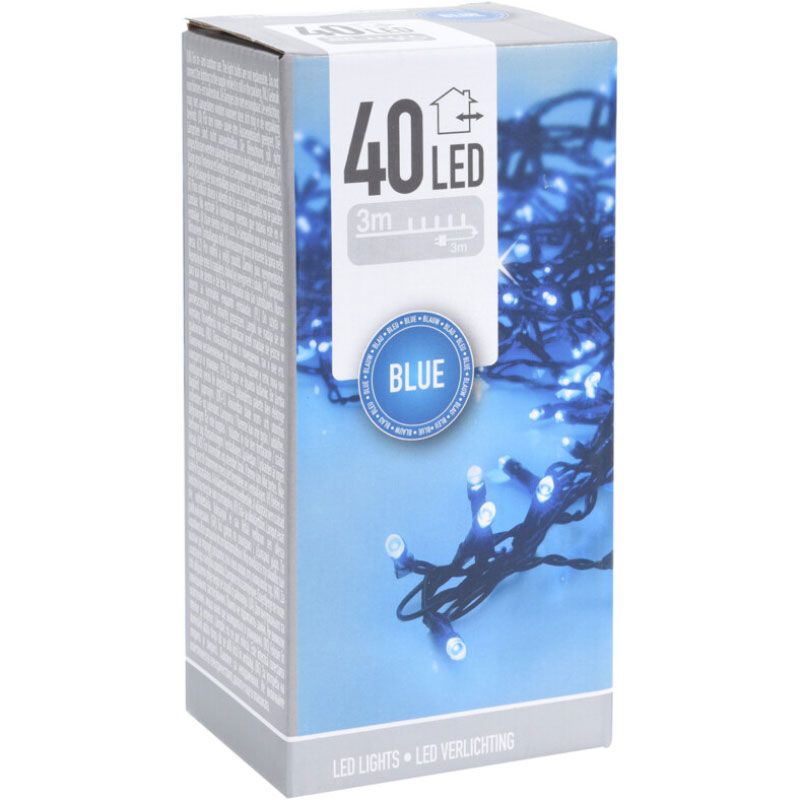 LED verlichting - 40 LED - 3 meter - blauw