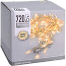 LED-verlichting - 720 LED - 54 meter - warm wit - transparant snoer