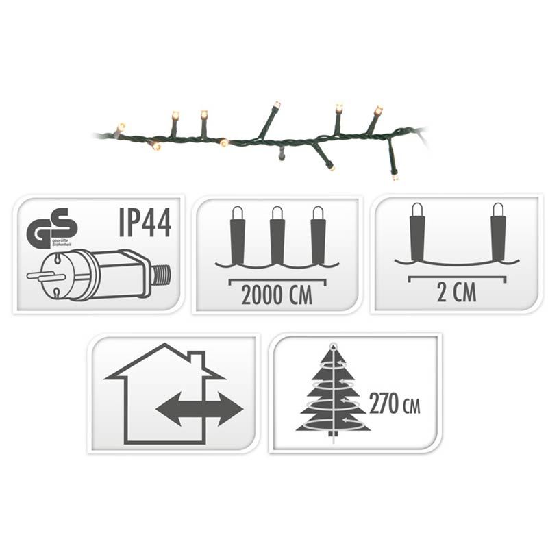 Snakelight 1000 LED - 20 meter - extra warm wit
