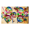 Papieren Bekers Happy Birthday 210ml, 10st.