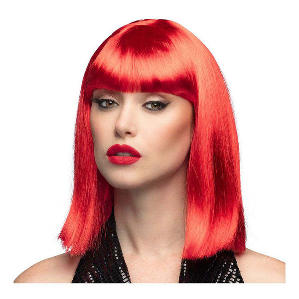 Pruik Dance Neon Rood