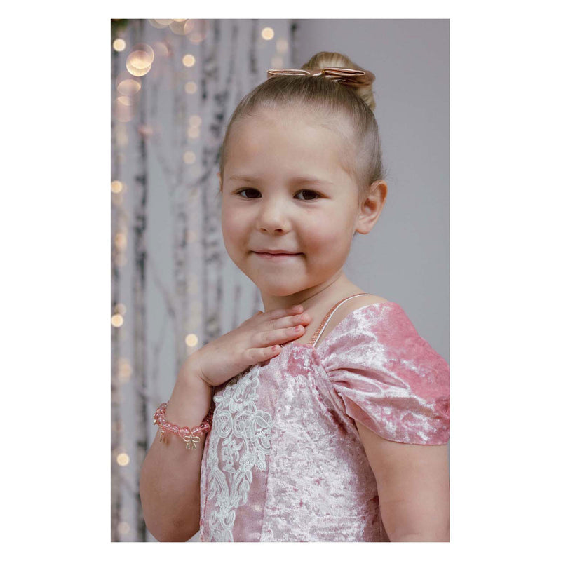 Precious Bows Kralenarmband Roze