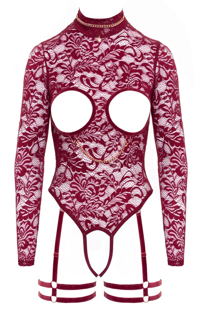 Body open cup red M