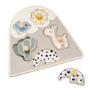 Done by Deer Houten Noppenpuzzel Lalee Beige, 5st.