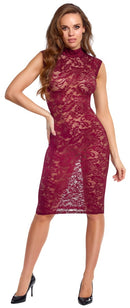 Lace Dress red L