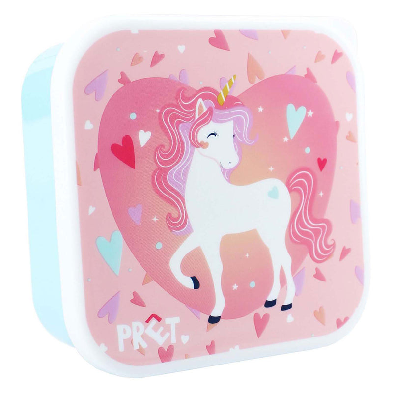 Broodtrommel Pret Fresh Bites Eenhoorn - 3dlg.