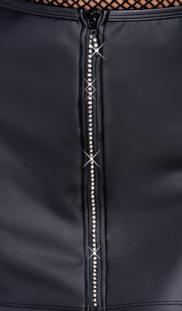 Skirt Rhinestone Zip M