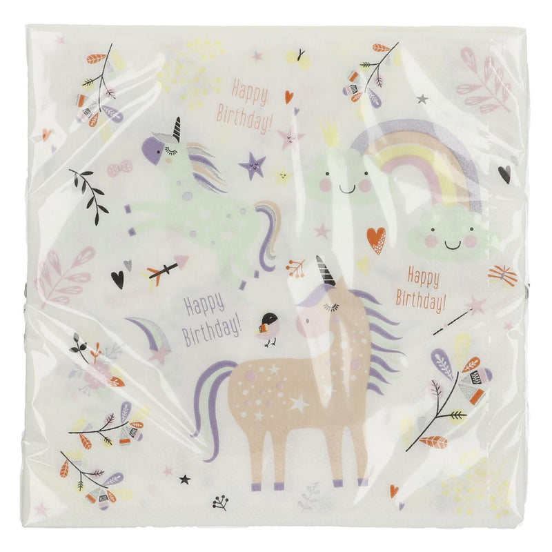 Servetten Unicorns & Rainbows, 20st.