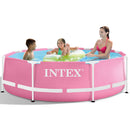 Intex Pink Metal Frame zwembad 244 x 76 cm - met filterpomp  28292GN