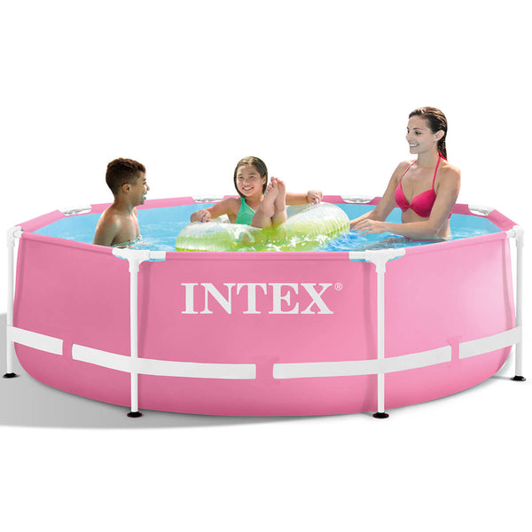 Intex Pink Metal Frame zwembad 244 x 76 cm - met filterpomp  28292GN