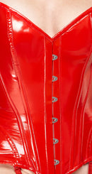 Vinyl Corset red M