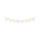 Papieren Guirlande Watercolors Hearts - 2m