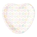 Papieren Borden 23cm Hartvormig Watercolors Hearts - 8st.