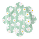 Papieren Borden 23cm Madeliefjes - 8st.