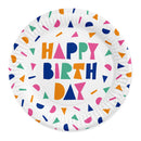 Papieren Borden 23cm Happy Birthday - 8st.