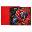 Uitnodigingen met Enveloppen Spiderman Wolrd of Web - 6st.