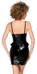 Vinyl Dress Peplum L