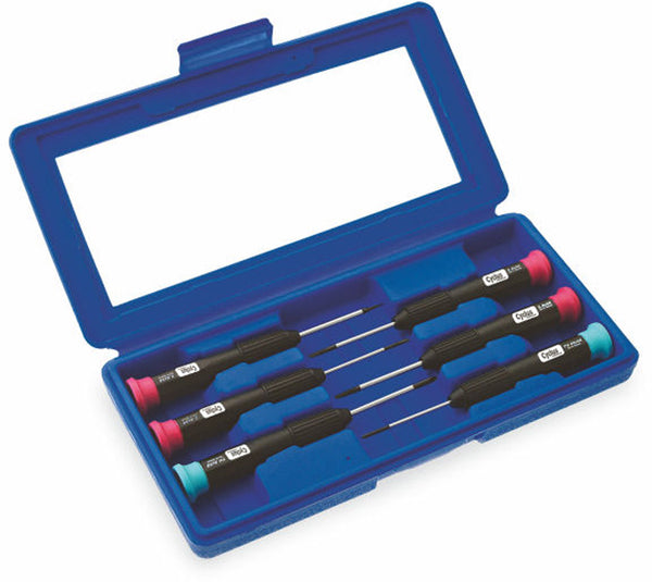 Cyclus schroevendraaier set precisie 4x sleuf 2x kruis