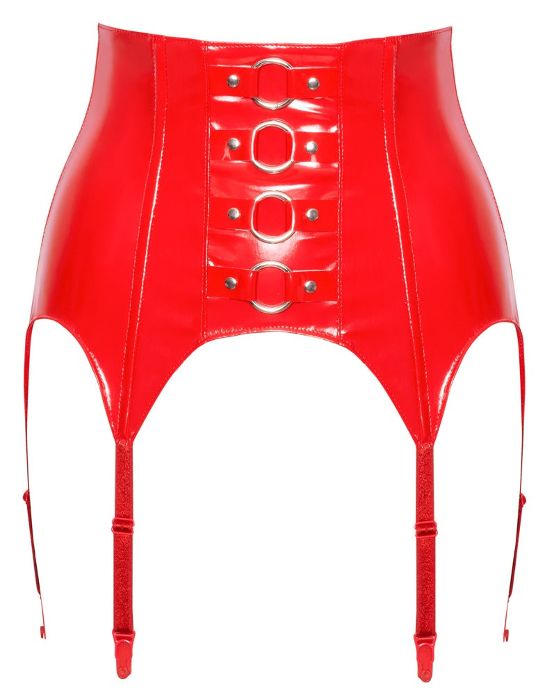 Vinyl Suspender Straps red S
